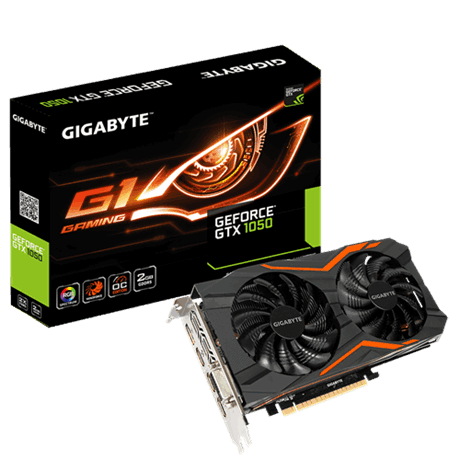 VGA Gigabyte™ GeForce&#174; GTX1050 G1 Gaming 2GB GDDR5 128bit _N1050G1 GAMING-2GD _817S